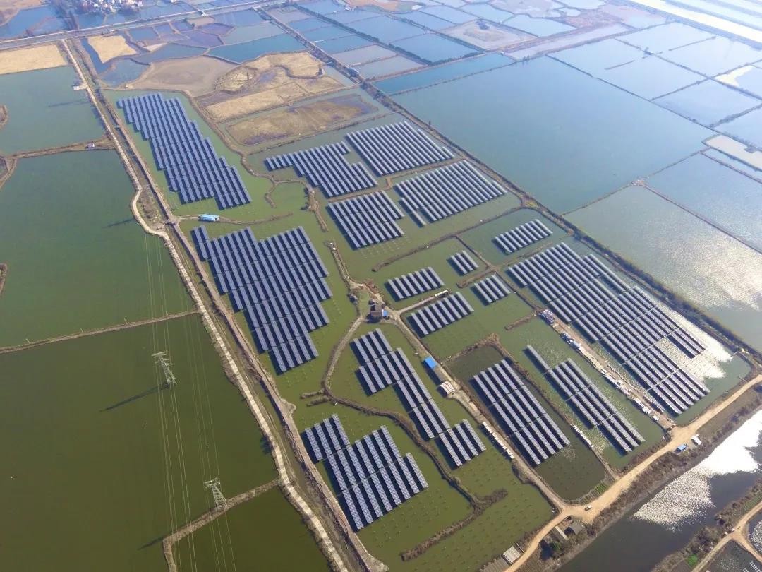 A Fishery-solar Masterpiece in the Watery Town - www.yibai.com's 110 MW PV Project in Tongling, Anhui Province Successfully Connected to the Grid for Power Generation